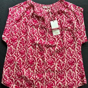 *NWT* Dylan blouse - Fuchsia/Cream - Size S (fits like a M)